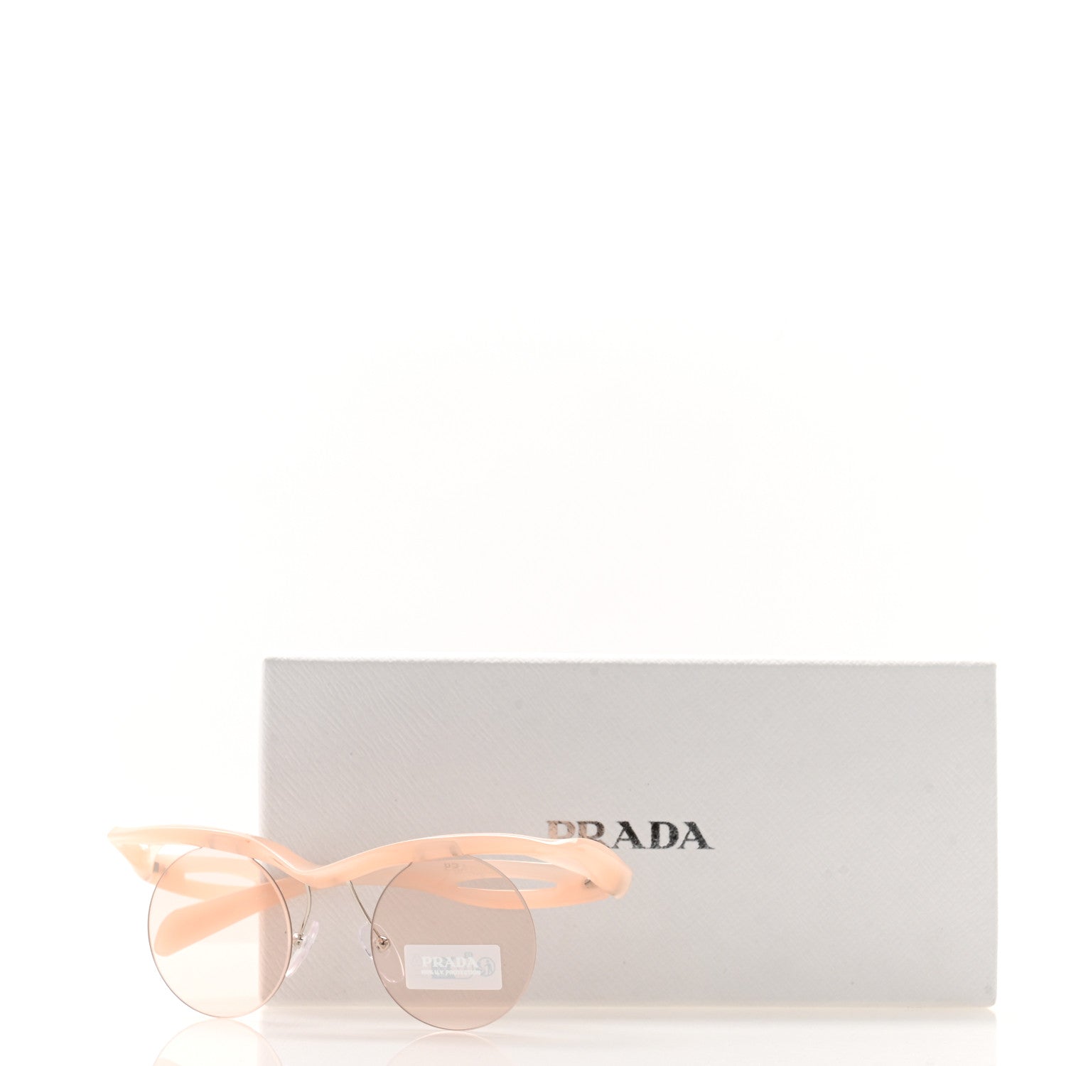 Prada Metal Runway Sculpted Sunglasses Peach 8 of 8