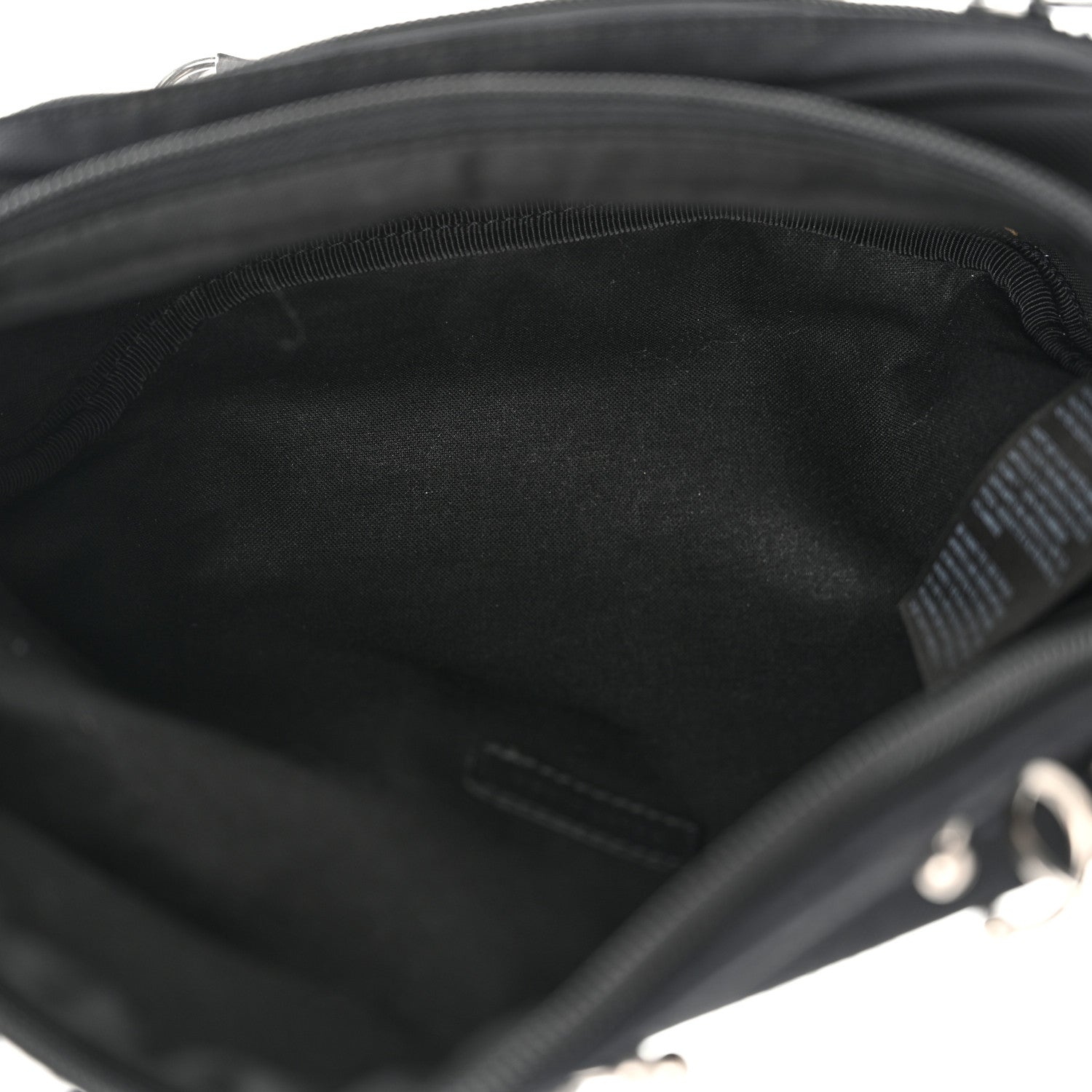 Balenciaga Nylon Canvas Logo Piercing Explorer Beltpack Black White 5 of 13
