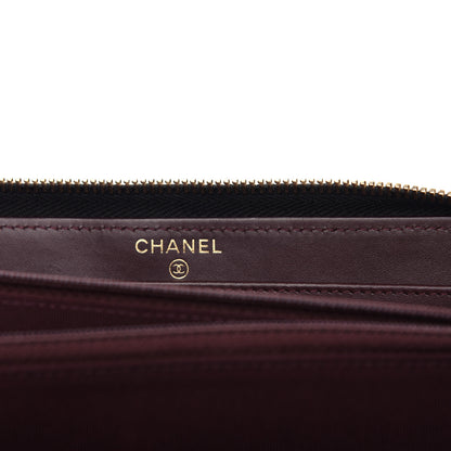 Chanel Caviar Quilted Large Gusset Zip Around Wallet Black 6 of 9