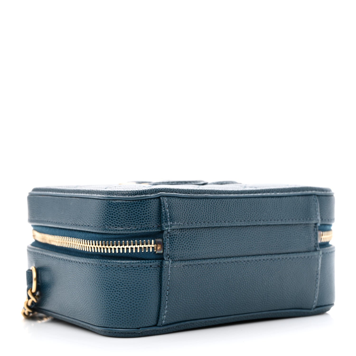 Chanel Caviar Quilted Small CC Filigree Vanity Case Dark Blue 4 of 11