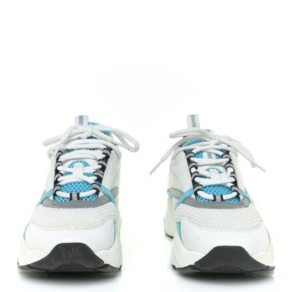Christian Dior Technical Mesh Calfskin Mens B22 Sneakers 43 White Blue Grey 3 of 20