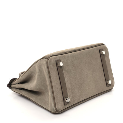 Hermes Veau Doblis Swift Grizzly Birkin 25 Gris Caillou Etoupe 5 of 11