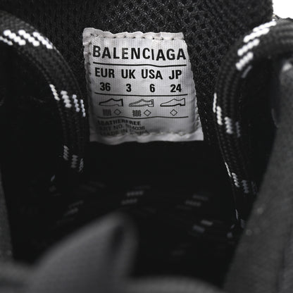 Balenciaga Fabric Mesh Womens Triple S Sneakers 36 Black 9 of 10