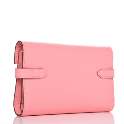 Hermes Epsom Medium Kelly Wallet Rose Confetti 3 of 9