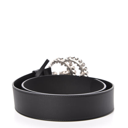 Gucci Calfskin Crystal Double G 40mm Belt 80 32 Black 3 of 6
