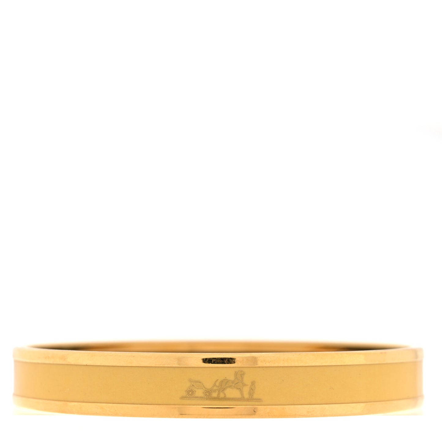 Enamel Printed Narrow Caleche Bracelet 62 Jaune De Mars