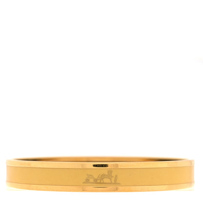Hermes Enamel Printed Narrow Caleche Bracelet 62 Jaune De Mars 3 of 4