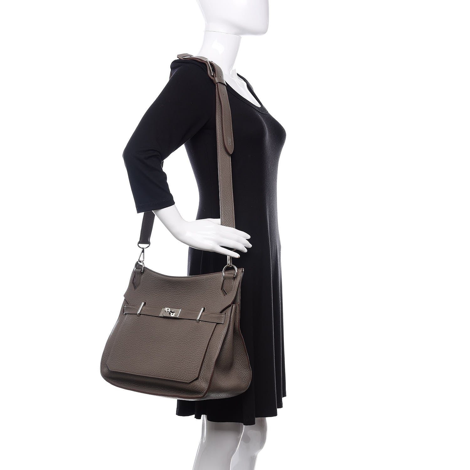 Hermes Taurillon Clemence Jypsiere 37 Etain 2 of 12