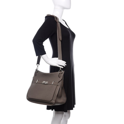 Hermes Taurillon Clemence Jypsiere 37 Etain 2 of 12