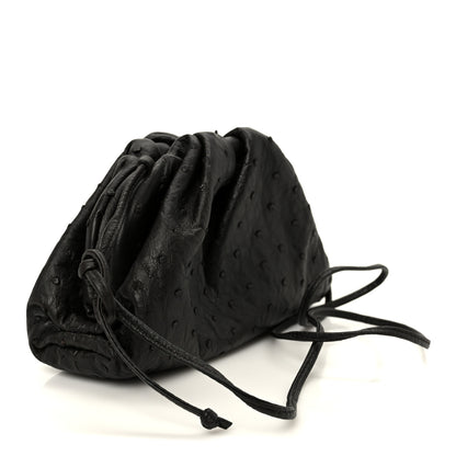 Bottega Veneta Ostrich The Mini Pouch Fondente 3 of 11