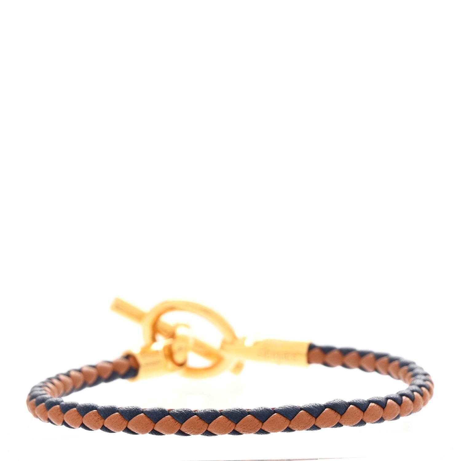 Hermes Swift Braided Glenan Bracelet Indigo Gold 3 of 5