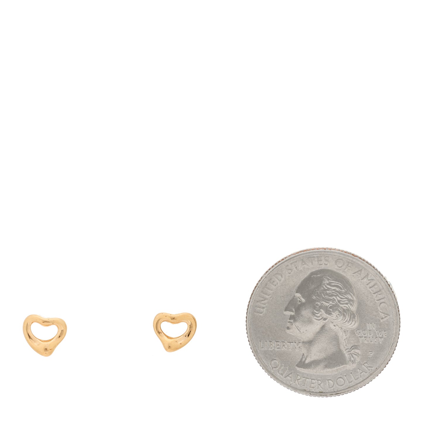 18K Rose Gold 7mm Elsa Peretti Open Heart Earrings