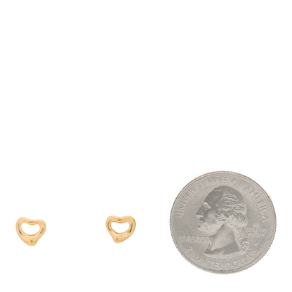 Tiffany 18K Rose Gold 7mm Elsa Peretti Open Heart Earrings 2 of 5