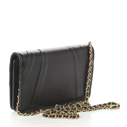 Chanel Lambskin Pyramid Wallet On Chain WOC Black 3 of 11