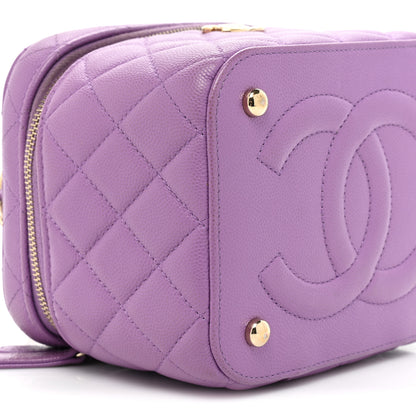 Chanel Caviar Quilted Small CC Vanity Case Purple 9 of 13
