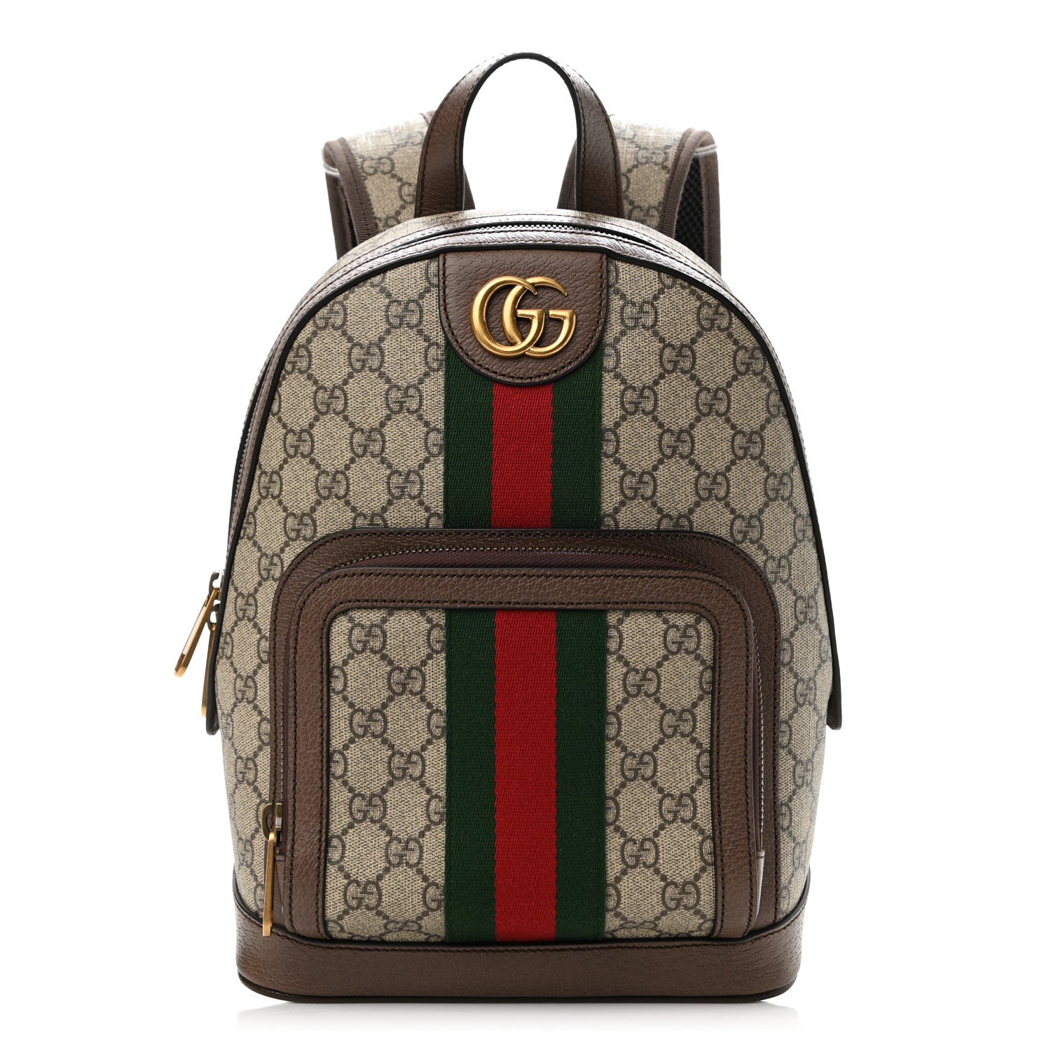 Gucci GG Supreme Monogram Calfskin Web Small Ophidia Day Backpack Beige Ebony New Acero 1 of 12