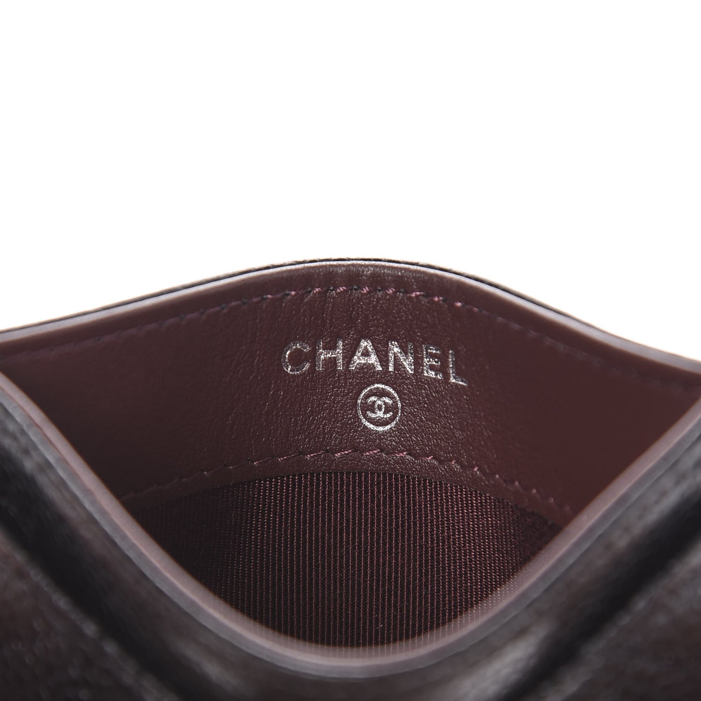 Caviar Quilted Card Holder Black