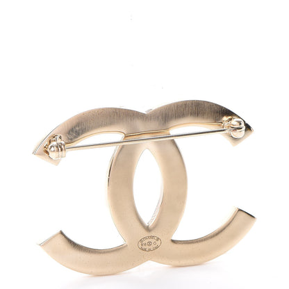Chanel Baguette Crystal Quilted CC Brooch Gold 3 of 5