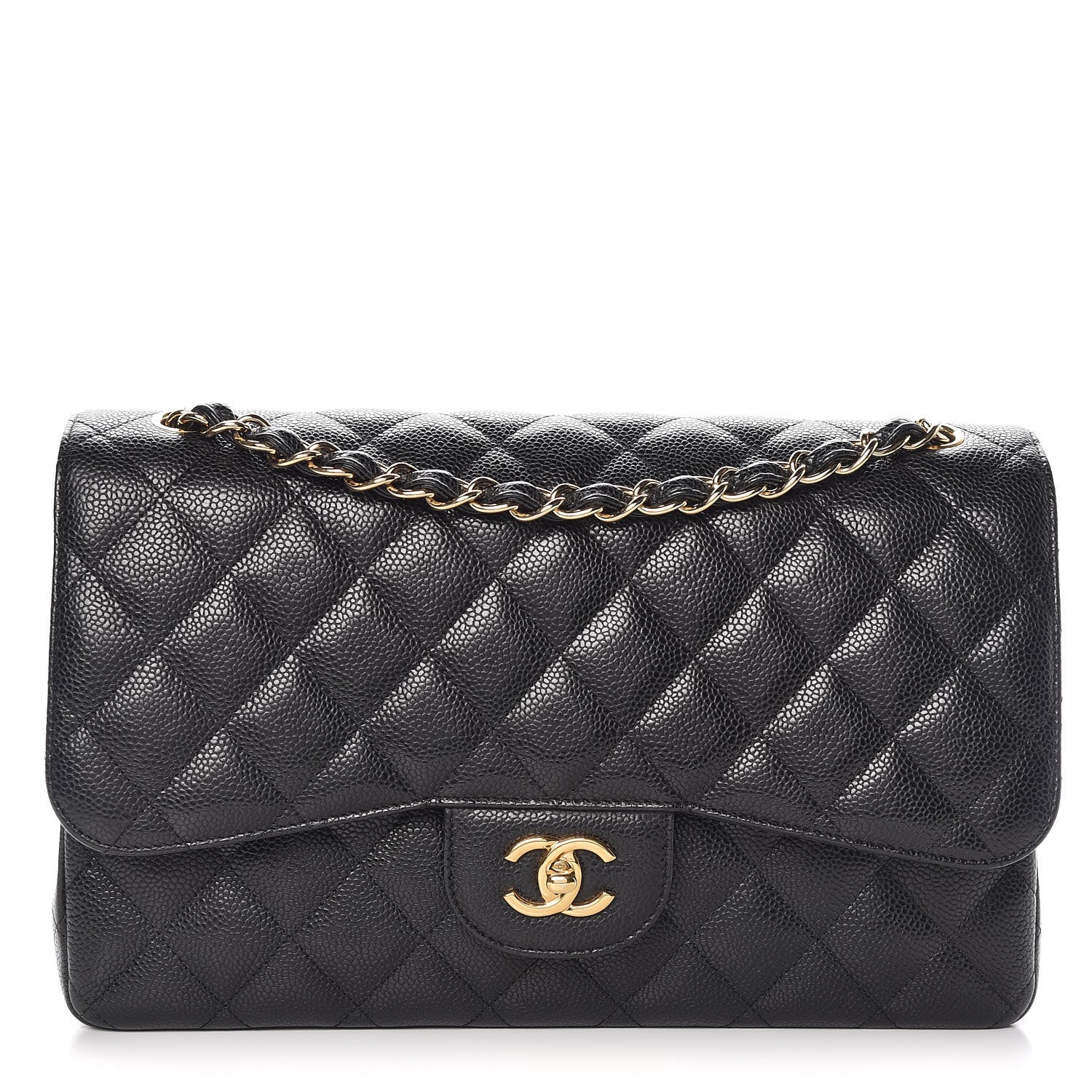 Chanel Caviar Quilted Jumbo Double Flap Black 1 of 9