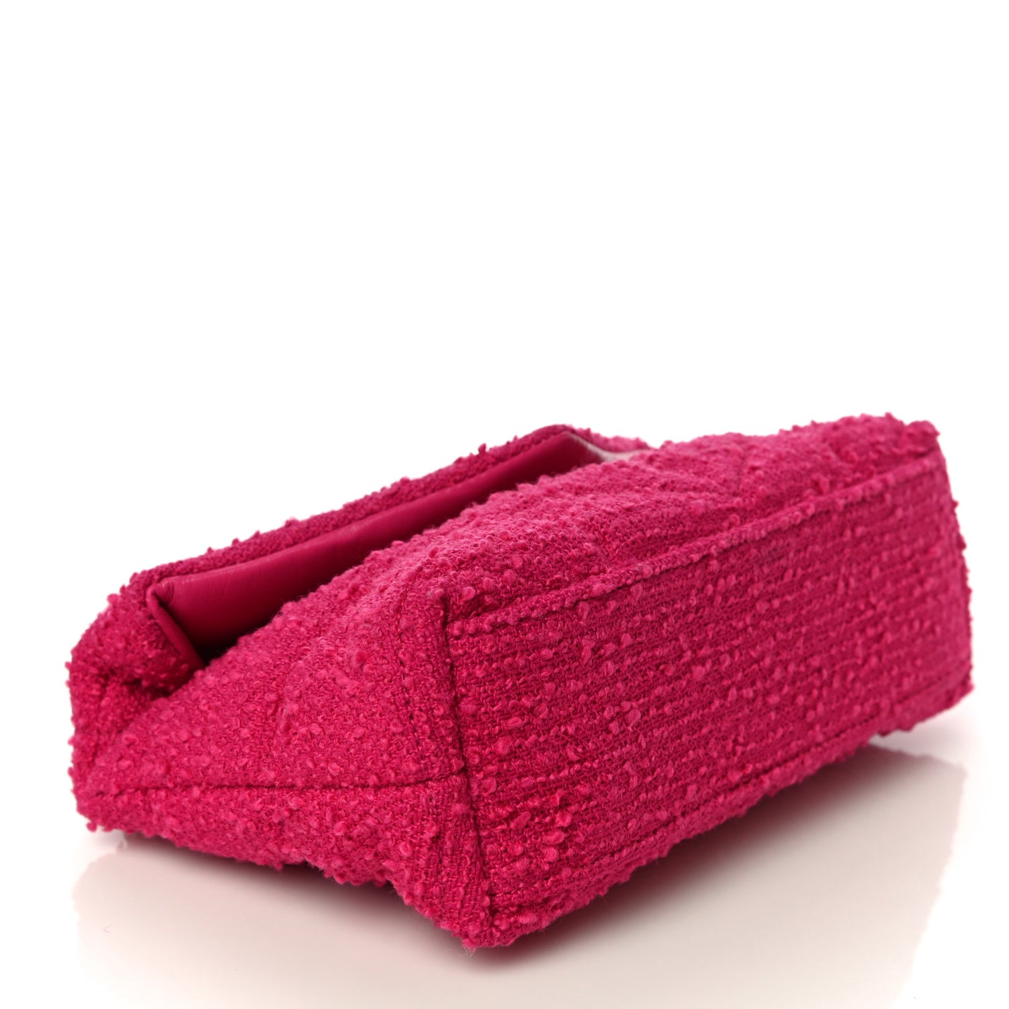 Shearling Quilted Toy Loulou Puffer Monogram Chain Satchel Fuchsia