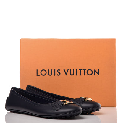 Louis Vuitton Calfskin Oxford Ballerina Flats 39 Navy 9 of 9