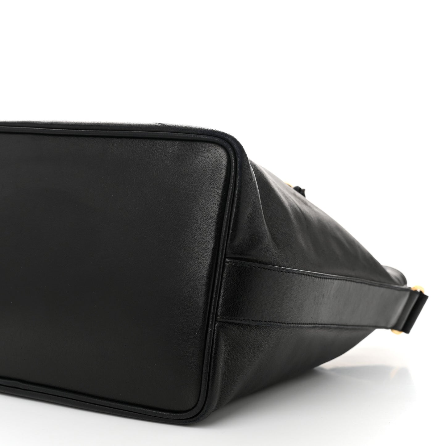 Lambskin CC Drawstring Bag Black