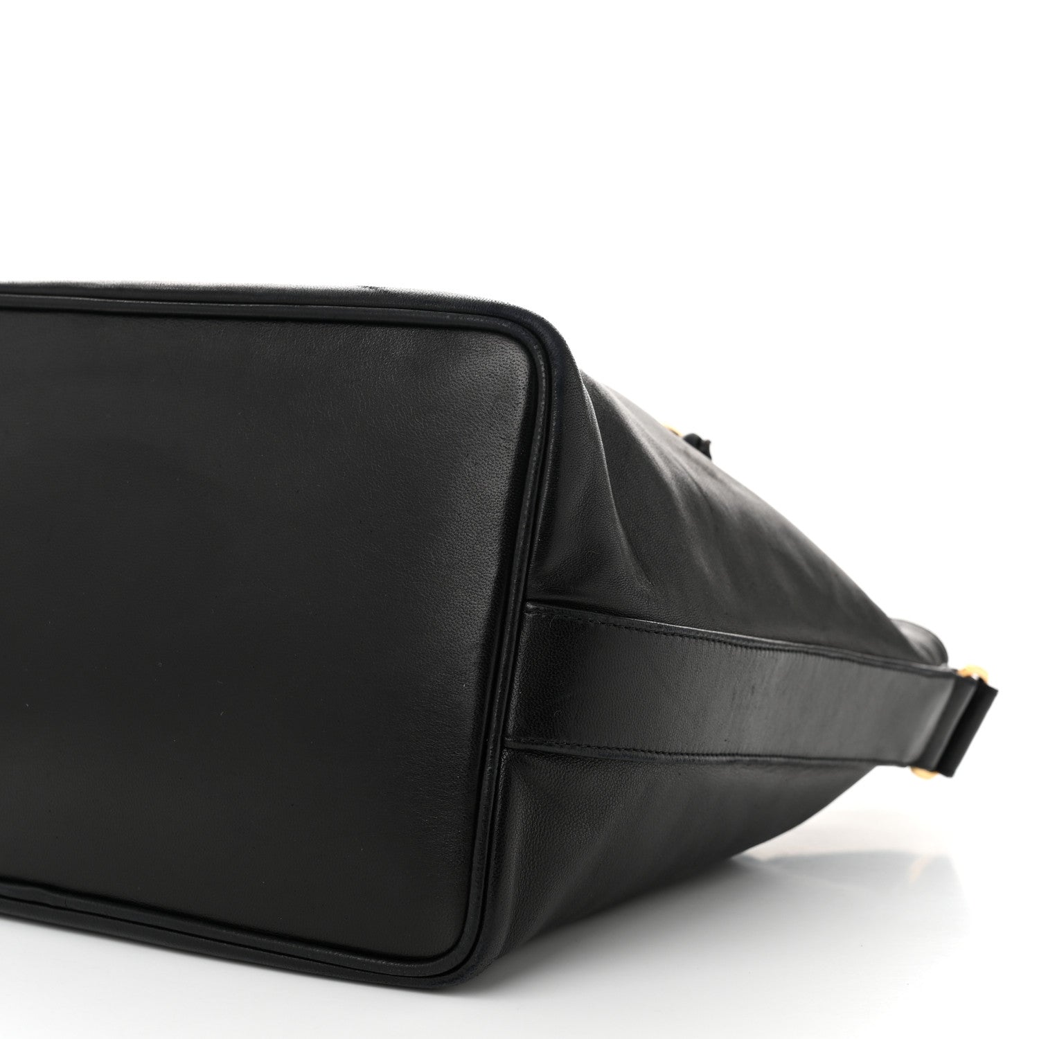 Chanel Lambskin CC Drawstring Bag Black 12 of 13