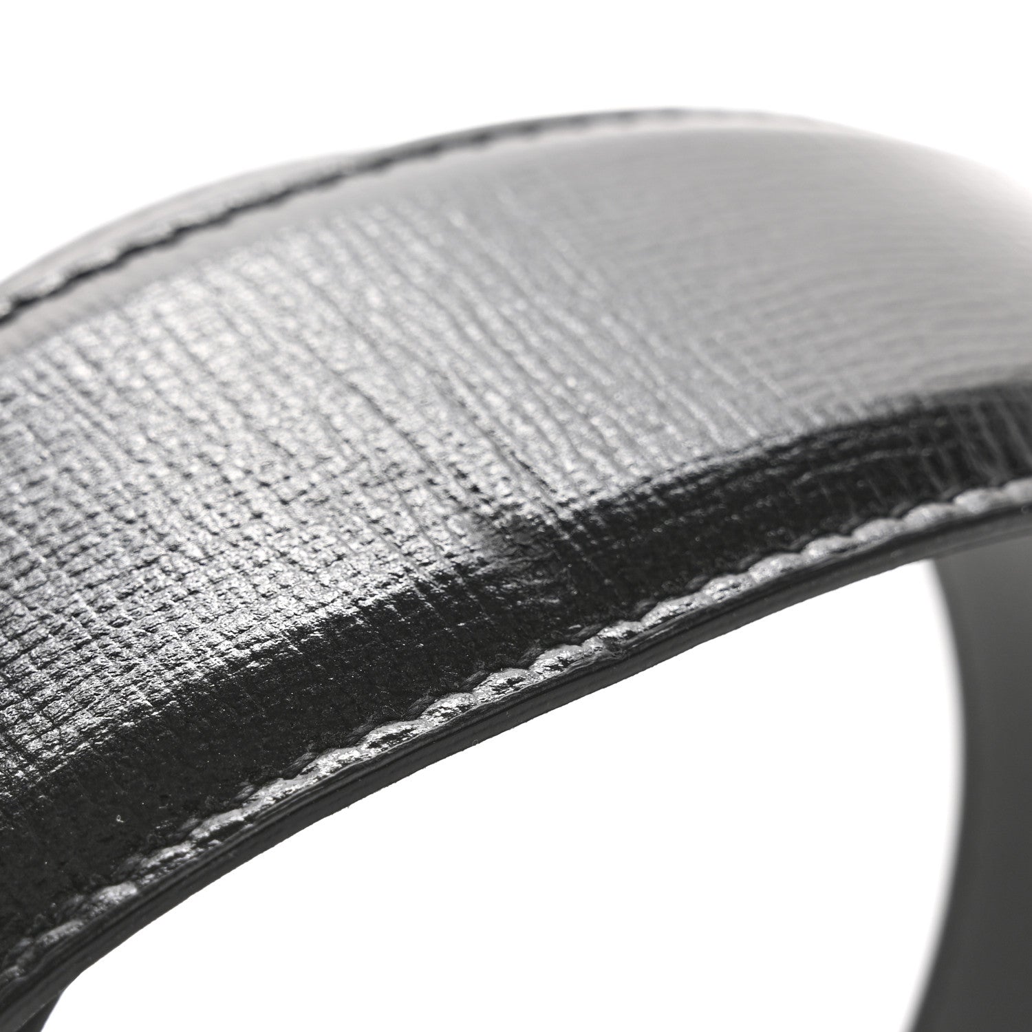 Gucci Azalea Calfskin Enamel Monochrome Double G 40mm Belt 85 34 Black 7 of 8