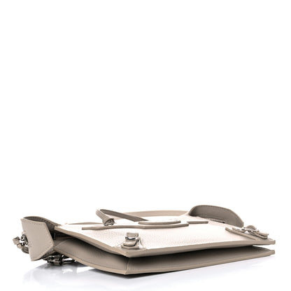 Balenciaga Grained Calfskin Neo Classic Aged Silver Multipouch with Strap Taupe 4 of 9