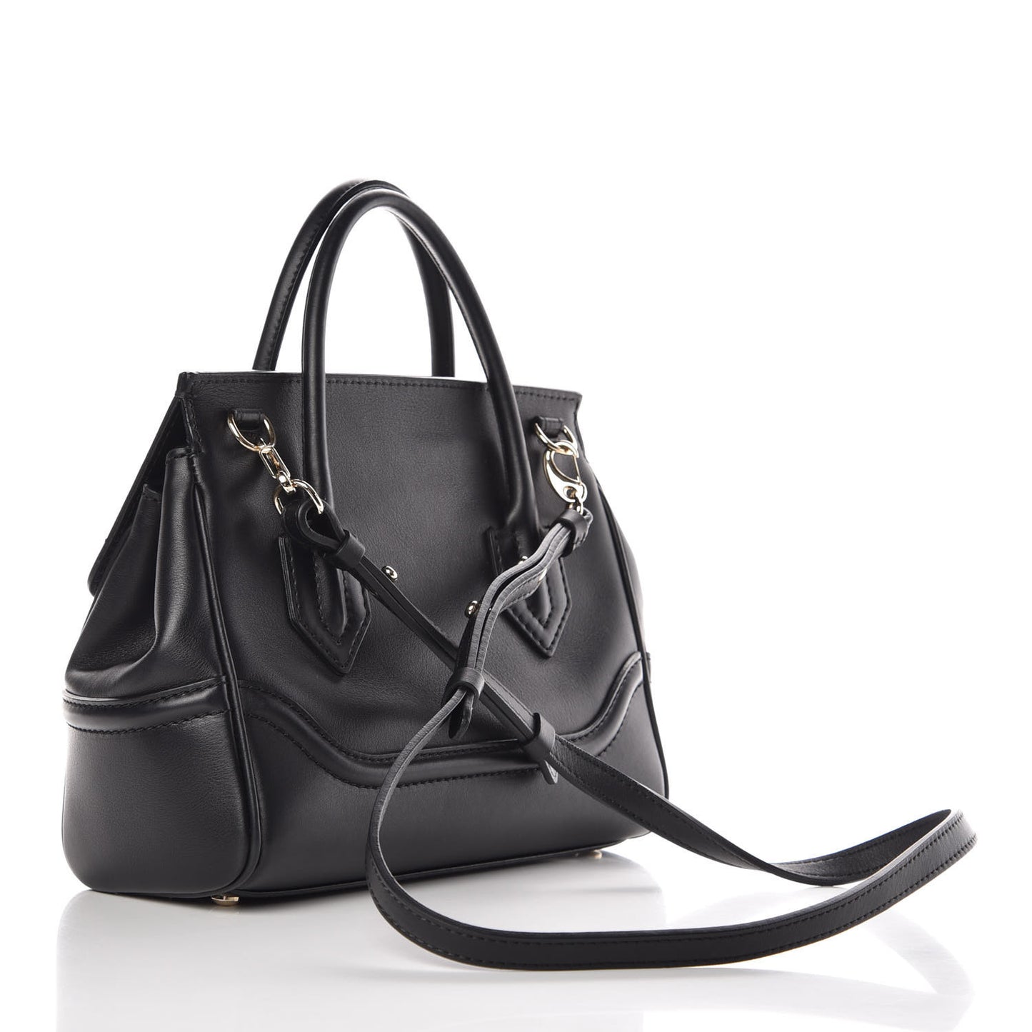 Calfskin Medium Palazzo Empire Bag Black