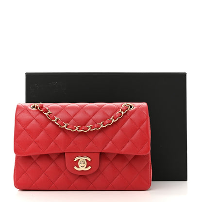 Chanel Caviar Quilted Small Double Flap Red 11 of 11