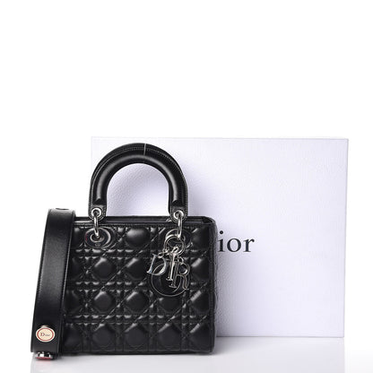 Christian Dior Lambskin Cannage Small Lucky Badges My Lady Dior Black 12 of 13