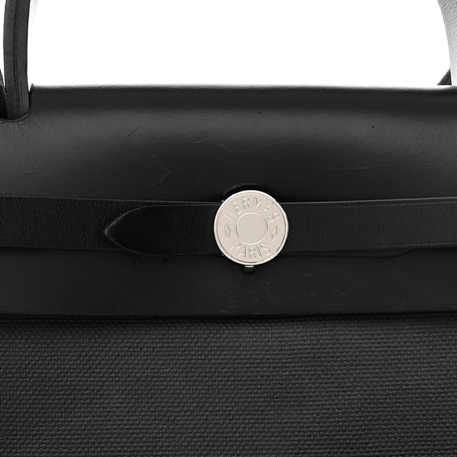 Hermes Toile H Berline Vache Hunter Herbag Zip PM 31 Black Ecru 9 of 13