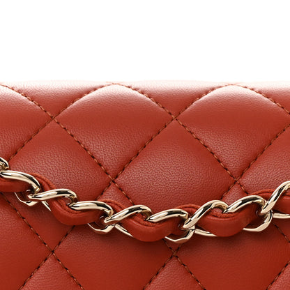 Chanel Lambskin Quilted Small Double Flap Brown 8 of 10