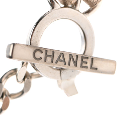 Chanel Lambskin Chain CC Medallion Belt Silver Gold 3 of 5