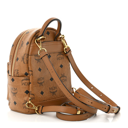 MCM Visetos X-Mini Stark Berlin Backpack Cognac 3 of 10