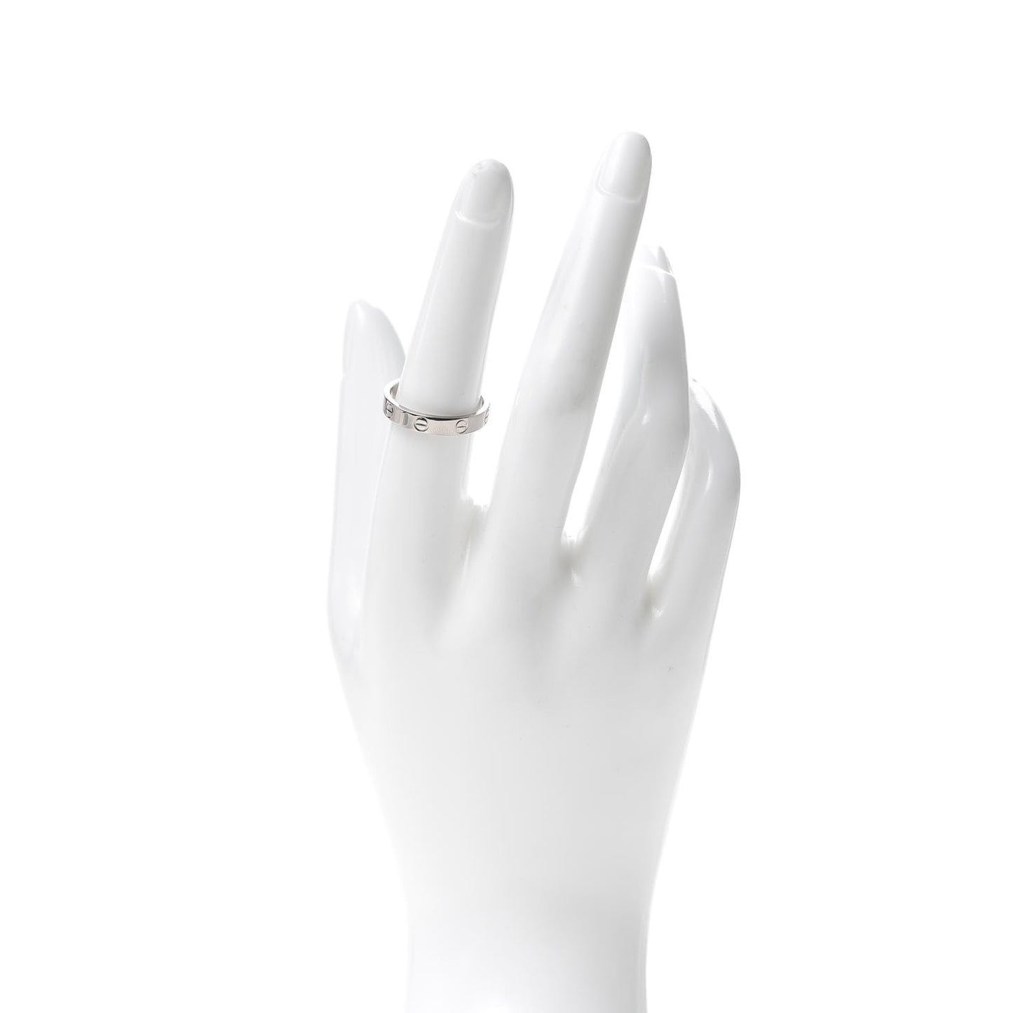 18K White Gold 3.5mm LOVE Wedding Band Ring 55 7.25