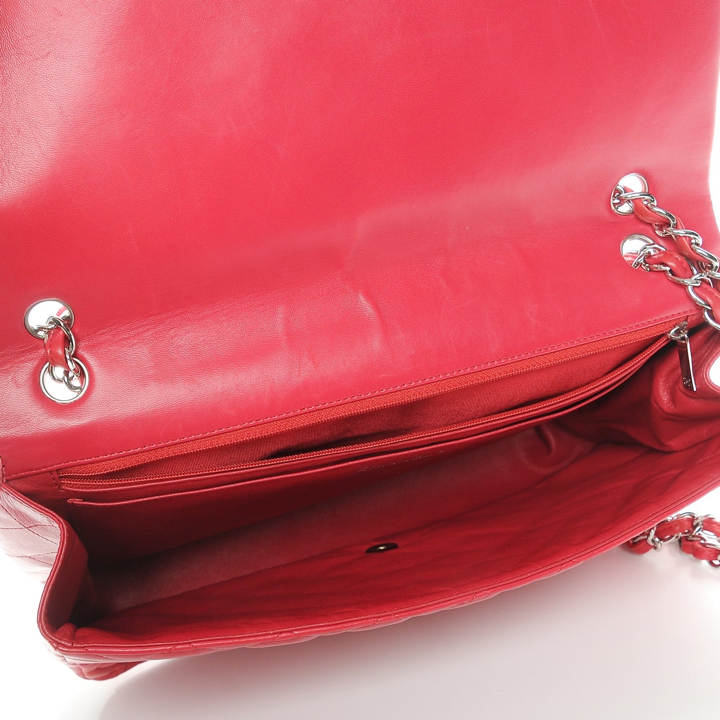 Lambskin Quilted Maxi Single Flap Fuchsia