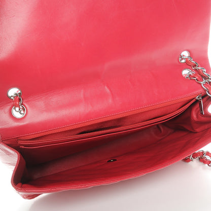 Chanel Lambskin Quilted Maxi Single Flap Fuchsia 6 of 9