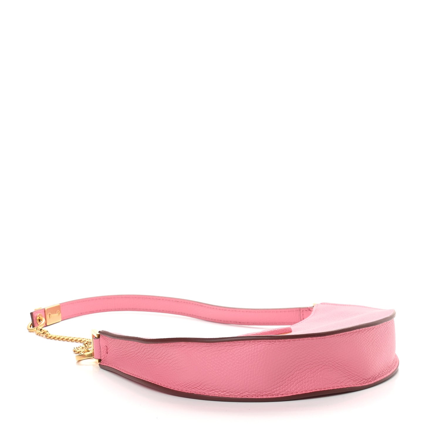 Grainy Calfskin Mini Vlogo Hobo Bag Flamingo Pink