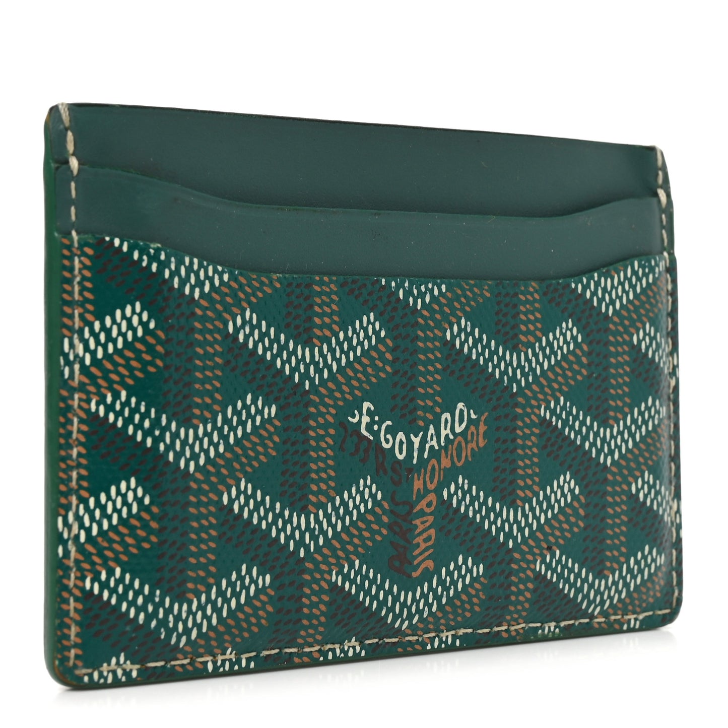 Goyardine Saint Sulpice Card Holder Green