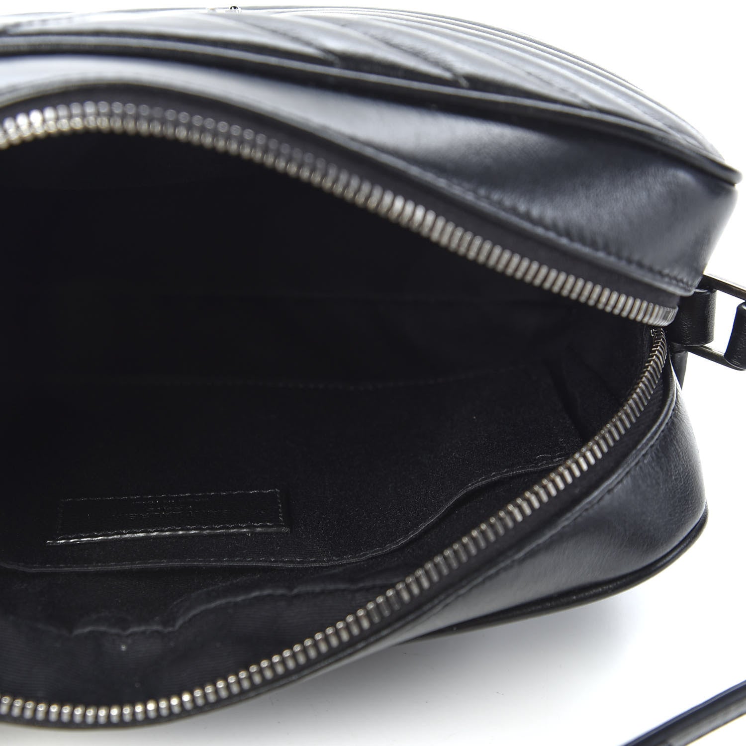 Saint Laurent Calfskin Matelasse Monogram Lou Camera Bag Black 4 of 9