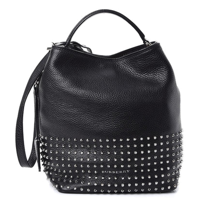 Burberry Calfskin Studded Medium Susanna Hobo Black 1 of 8