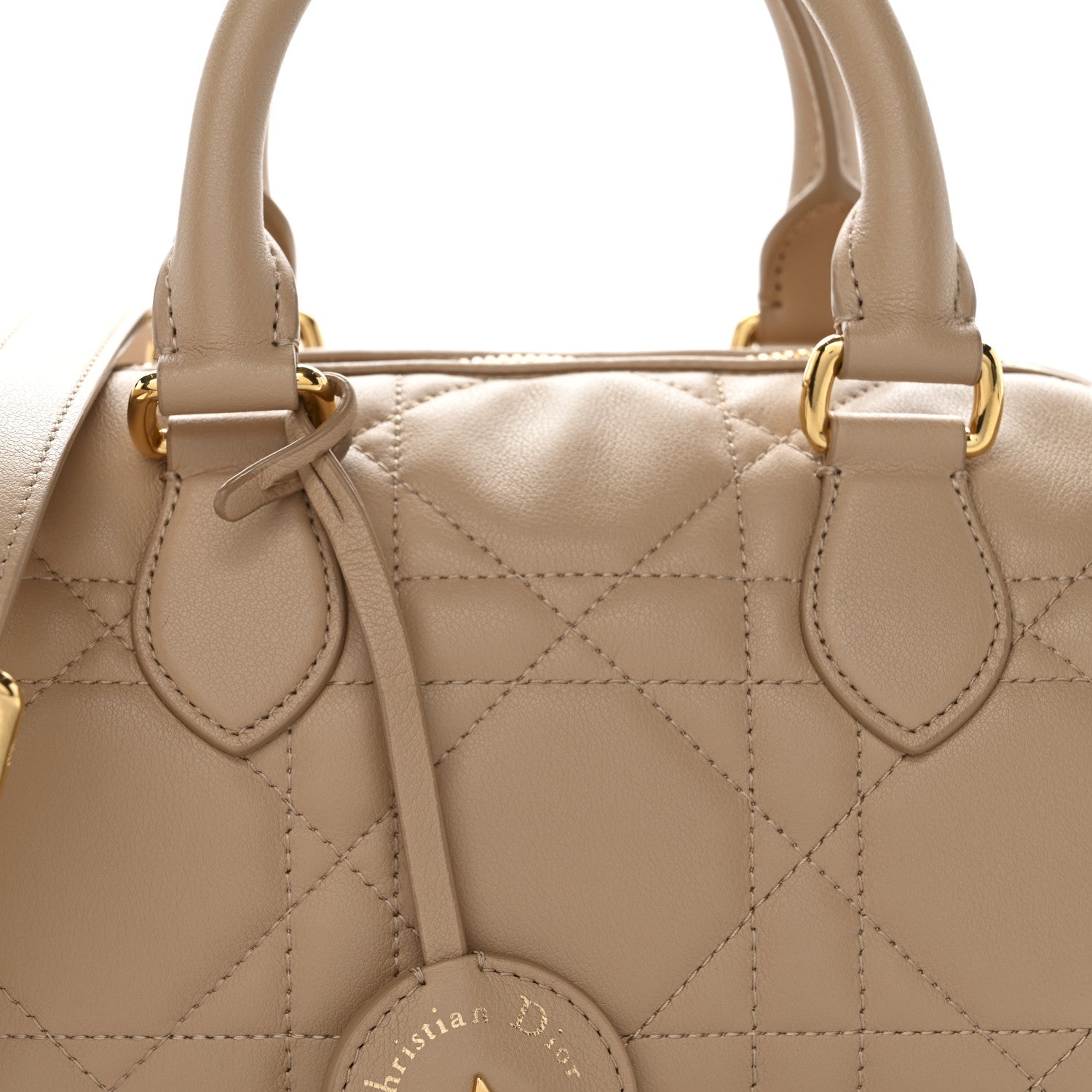 Christian Dior Calfskin Macrocannage Groove 20 Bag Biscuit 1844077
