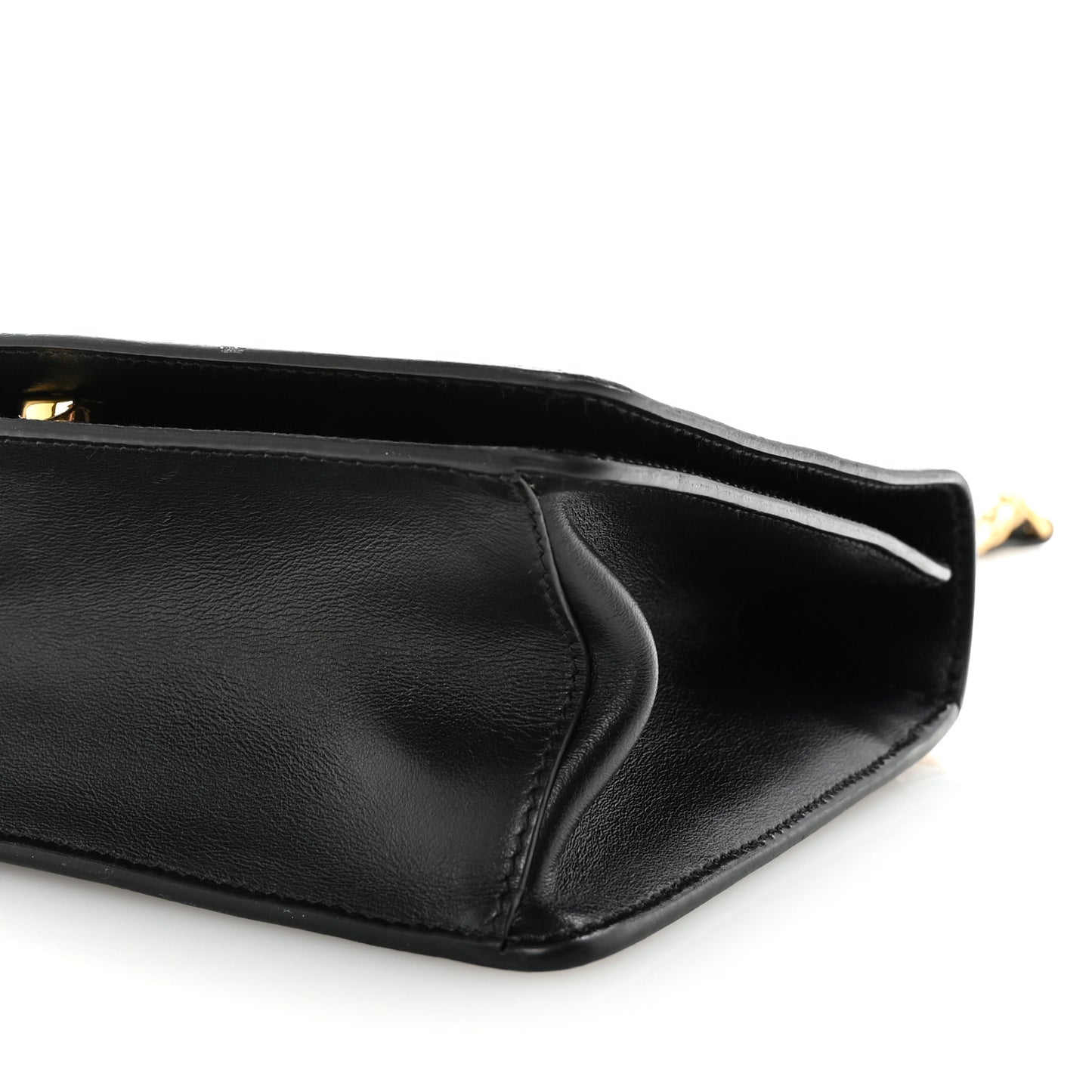 Saffiano Chain Shoulder Bag Black