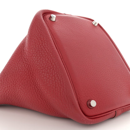 Hermes Taurillon Clemence Picotin Lock 18 PM Rubis 14 of 14