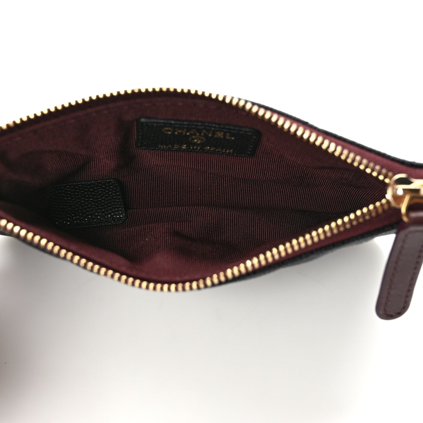 Caviar Quilted Small Cosmetic Case Black