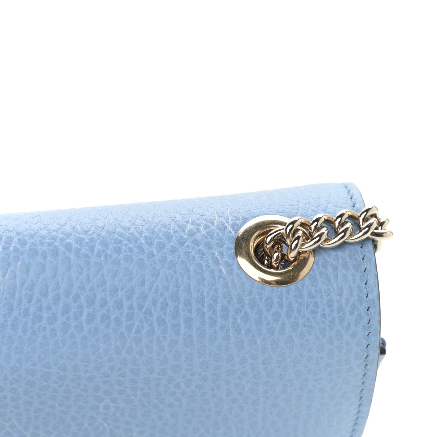 Gucci Dollar Calfskin Small Interlocking G Shoulder Bag Mineral Blue 12 of 12