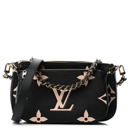 Louis Vuitton Empreinte Monogram Giant Multi Pochette Accessories Black Beige 1 of 4