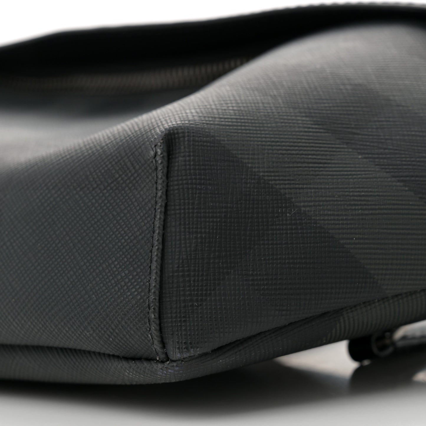 Charcoal Check Calfskin Sonny Bum Bag Charcoal